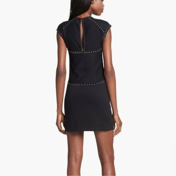 Nanette Lepore Black Studded Trampoline Sheathe Dress size 0 - Picture 3 of 8